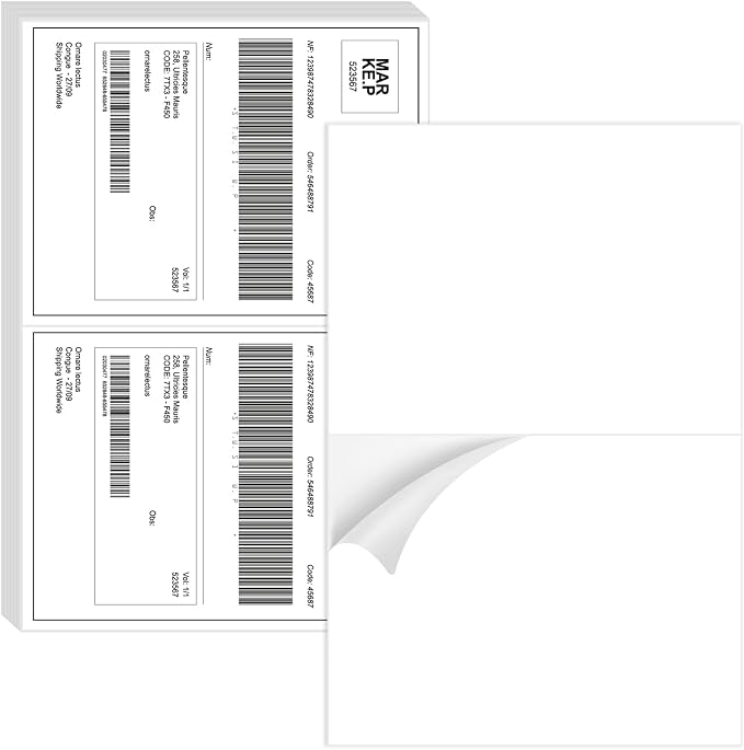 Half Sheet Shipping Labels by BESTIKER