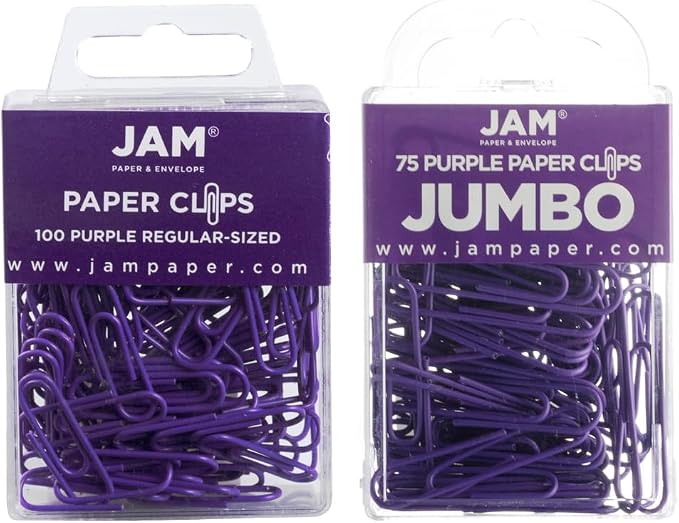 JAM PAPER Combo Pack Colorful Paper Clips by JAMPaper