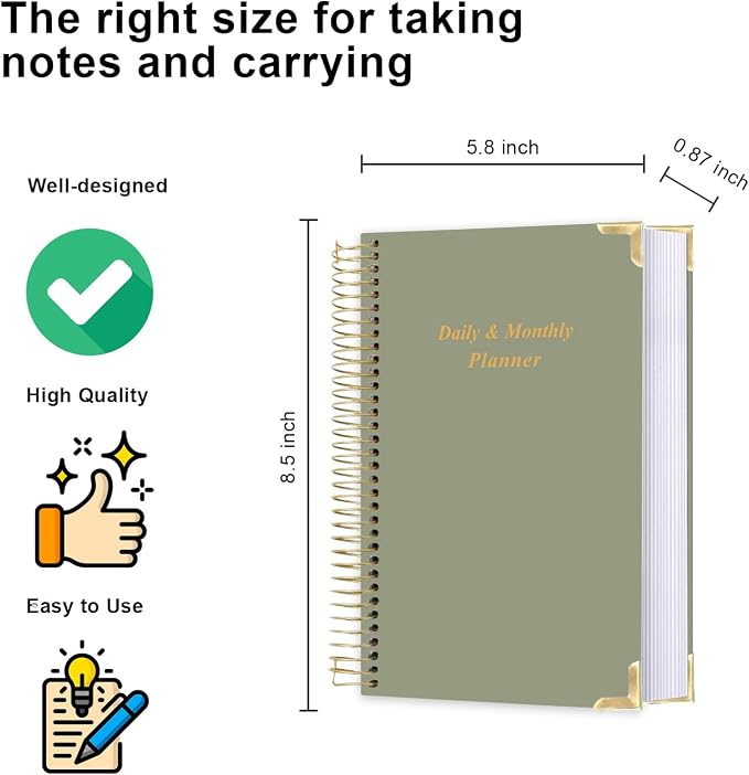 Undated Daily Planner 5.8"x8.5" - Image 2