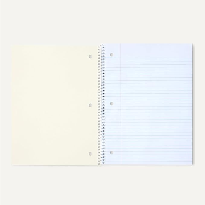 Amazon Basics College-Ruled Spiral Notebooks, 70 Sheets, 10.5" x 8", Perforated - Image 4
