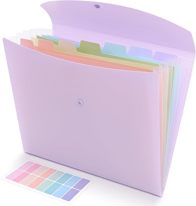 SKYDUE Cute Accordion File Organizer, Expanding File Folder by SKYDUE