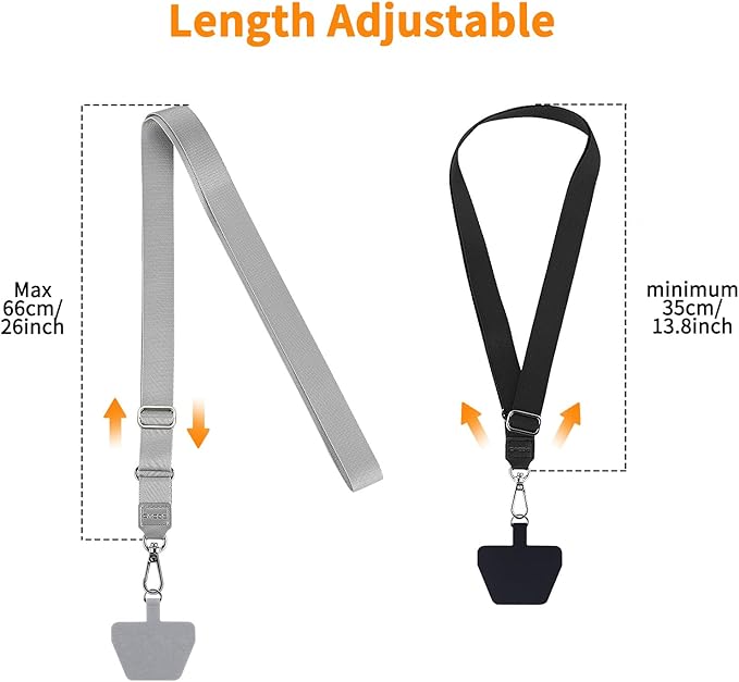 CACOE Phone Lanyard 2 Pack-2× Adjustable Neck Strap, 2× Phone Patches, - Image 5