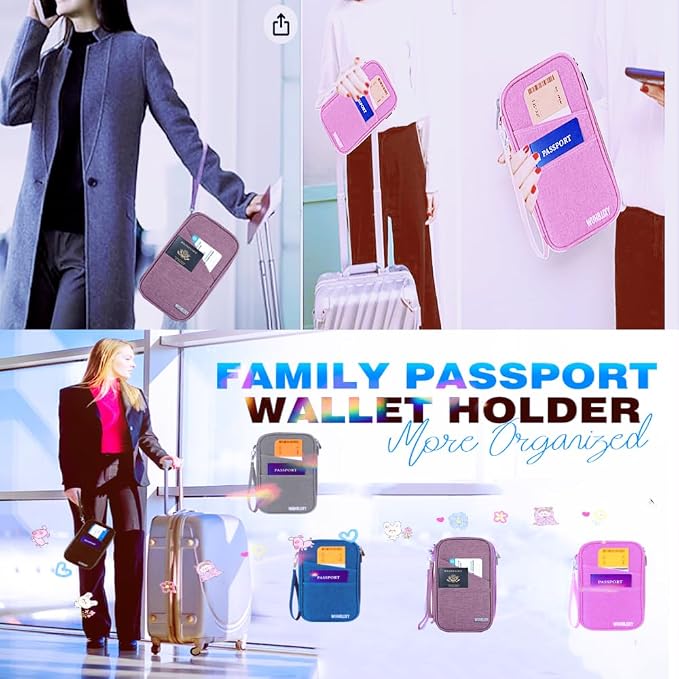 Amazing, Practial Secure Passport Holder Family, Women Rfid BlockingWallet - Image 6
