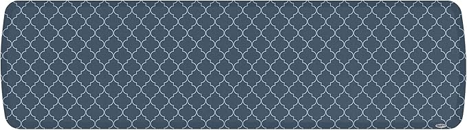 GelPro Elite Premier Anti-Fatigue Kitchen Comfort Floor Mat, 20x72", Lattice Indigo Stain Resistant Surface with therapeutic gel and energy-return foam for health & wellness-DeskLoop Office