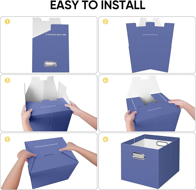 BALEINE File Organizer Box, Cardboard File Folder Organizer - Image 6