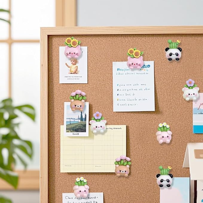 50 Pcs Animal Push Pins Cute Mini Decorative Pins Succulent Plants Colorful - Image 5