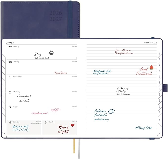 POPRUN Weekly Planner 2026-2027 Academic Calendar Appointment Book by POPRUN