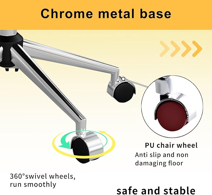 Chair, Desk Computer Chair ，with Armrests ，Ergonomic Office Chair for Home and Office, 17.32 x 22.83 x 35.43 inches, Multiple Colors (Brown)-DeskLoop Office
