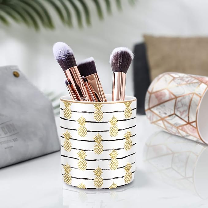 Cute Pineapple Pencil Holder for Desk, Large Capacity Colored Pen Cup Holder - Image 7
