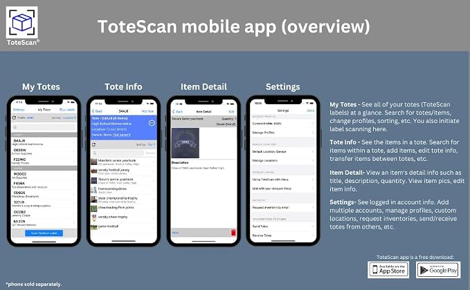 ToteScan Intelligent QR Labels for Organization/Moving/Storage Multi-Color - Image 7