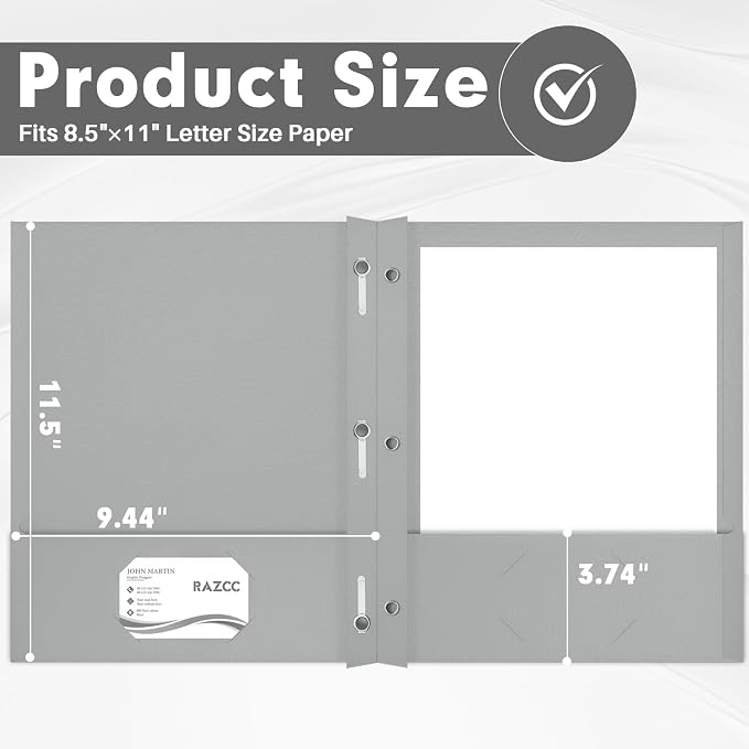 Two Pocket Folders, RAZCC 50 Pack Two Pocket Folders - Image 2