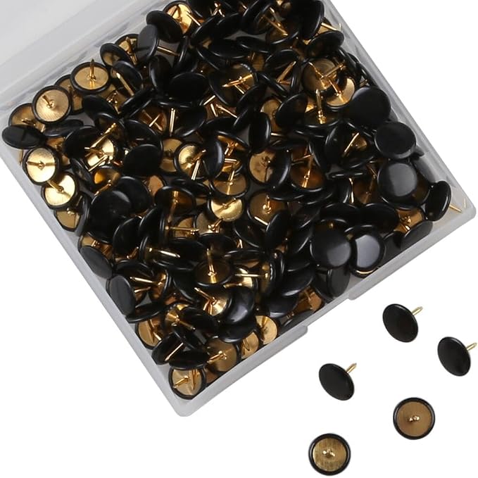200PCS Thumb Tacks Flat Push Pins Wall Tacks Round Head Thumbtack by KAKULO