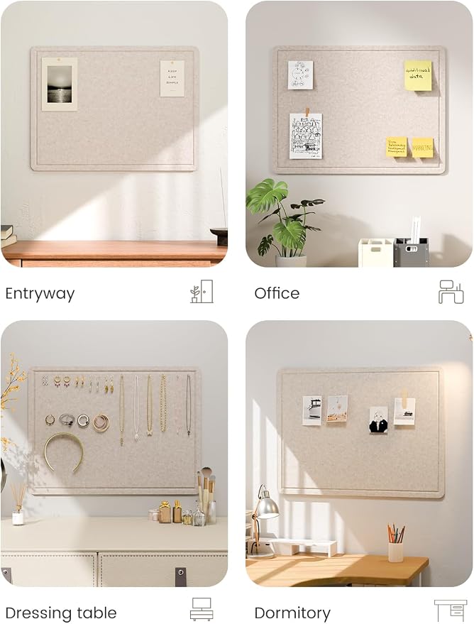 Fluxynara Bulletin Board, 23.6" x 17.5" Cork Board Alternative - Image 7