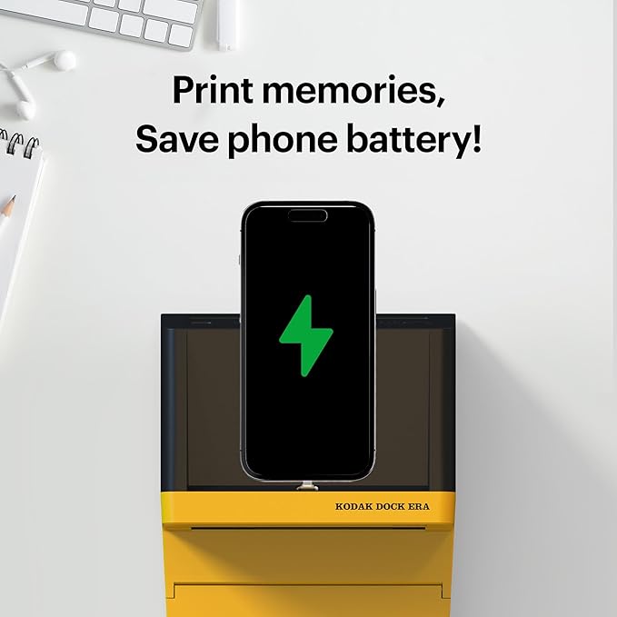 KODAK Dock ERA Plus 4PASS Instant Photo Printer (4x6) (Printer + 10 Sheets)-DeskLoop Office