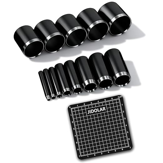 Leather Circle Cutter Tool Set, 13 Pieces Small Circle Punch Tools by Unknown
