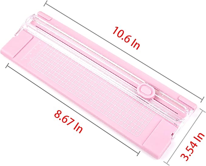 A4 Pink 10.5 Inch x 3.5 Inch Paper Cutter - Image 2
