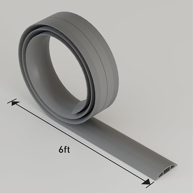 D-Line Cable Protector, 1/2 in H, 6 ft L, 2-3/8 in W, 1 Channel - Image 8