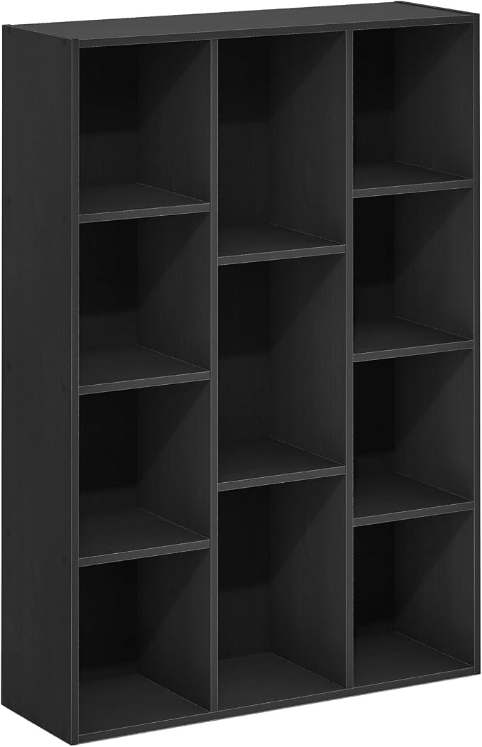 Furinno LUDER Book Shelf, 11-Cube Bookshelf, Reversible Bookcase, 9.4 x 29.1 x - Image 6