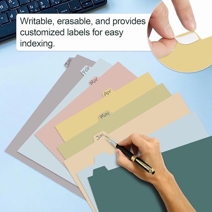 3 Ring Binder Dividers with TAB, Durable Plastic Write & Erase, Colored Binder - Image 3