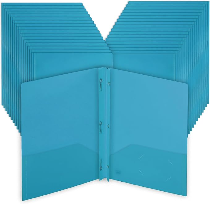 Mr. Pen- Plastic Folders with Pockets and Prongs, 36 Pack, Letter Size | by MrPen