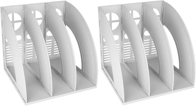 SAYEEC 2Pcs Magazine Holder Plastic File Sorter Binder Holder by SAYEEC