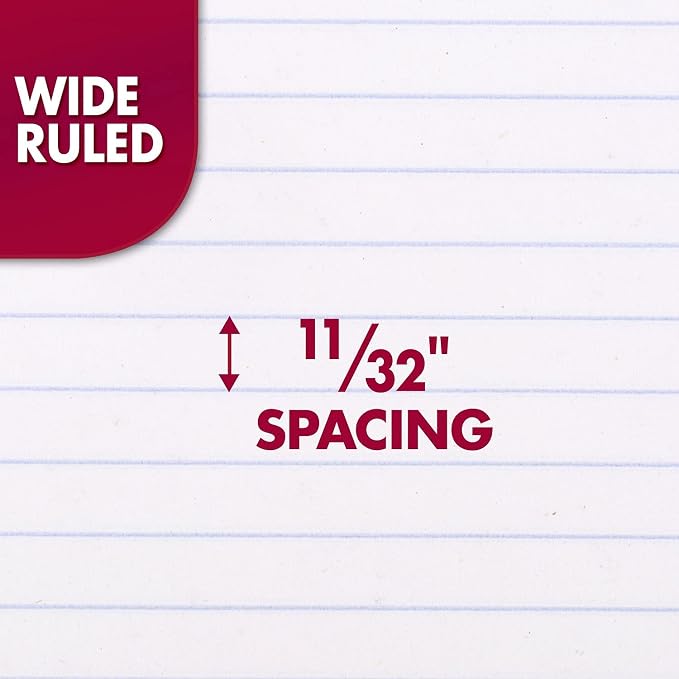 Mead Spiral Notebook, 4 Pack, 1 Subject, Wide Ruled Paper, 7-1/2" x 10-1/2" - Image 4