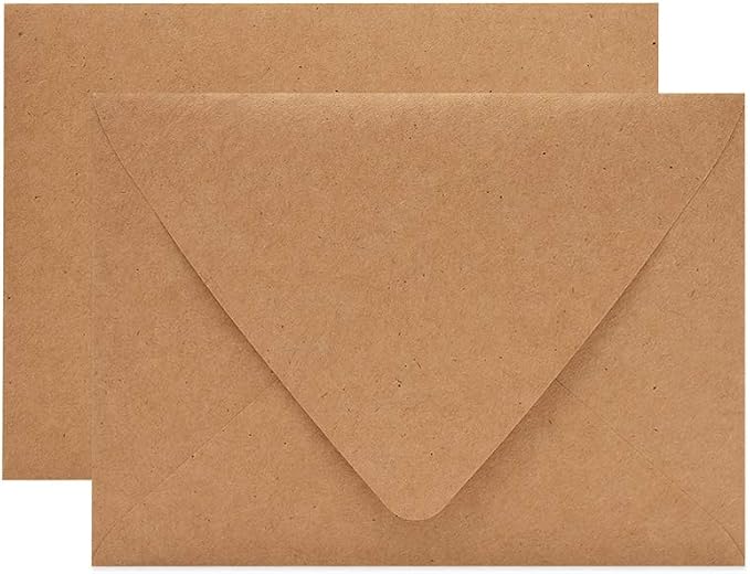 100 Pack 5x7 Brown Kraft Envelopes by AZAZA