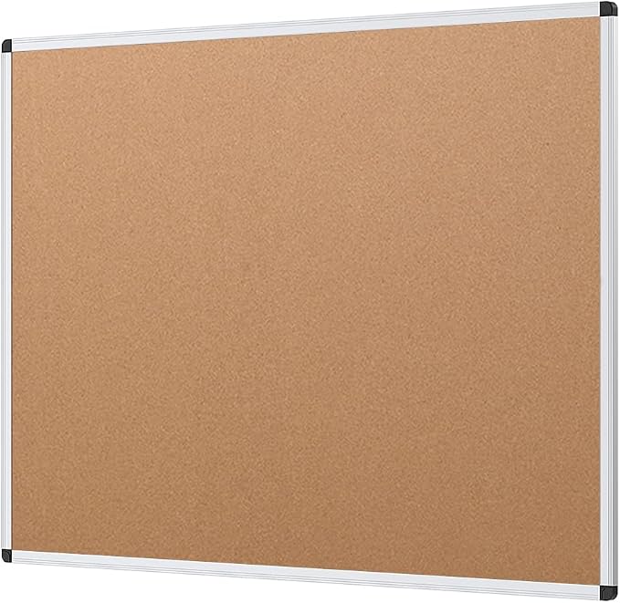 VIZ-PRO Cork Notice Board, 36 X 24 Inches - Image 2