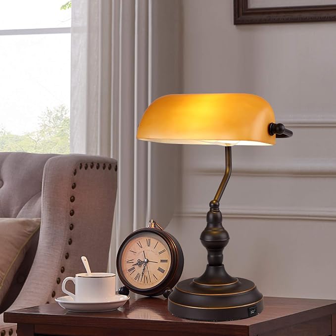 Banker Desk Lamp Touch Control, Vintage Banker's Desk Lamp - Image 7