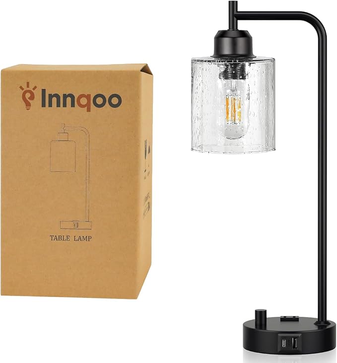 Industrial Bedside Table Lamp for Bedroom - Image 8