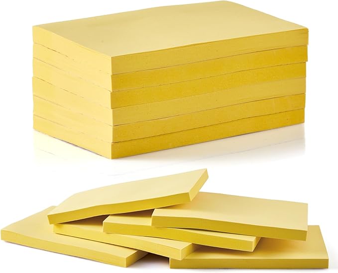 480 Sheets 3 in x 5 in Large Sticky Notes, 76 x 127 mm 6 Pads Classic Yellow by Lkpezy