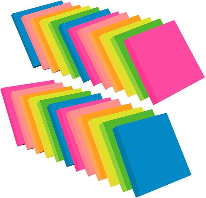 2400 Sheets Sticky Notes 3x3 Inches, 24 Pack ZCZN 6 Bright Color Self-Stick Note Pads, Colorful Sticky Notes Bulk, Easy to Post for Home, Office, School - 100 Sheets/Pad-DeskLoop Office