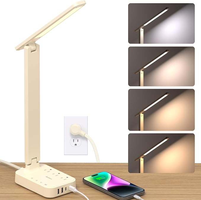 Addtam LED Desk Lamp, Power Strip by Addtam
