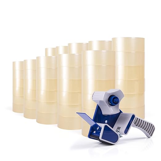 ADHES Packing Tape Shipping Tape Packaging Tape for Moving Boxes,1.88 Inch x 100 Yards x 2.7 Mil, 60 Rolls-DeskLoop Office