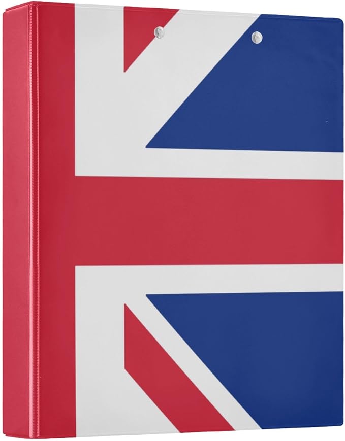 British Flag 3-Ring Binder, 1.5 Inch D-Ring Organizer Folder Clipboard Binder by Unknown