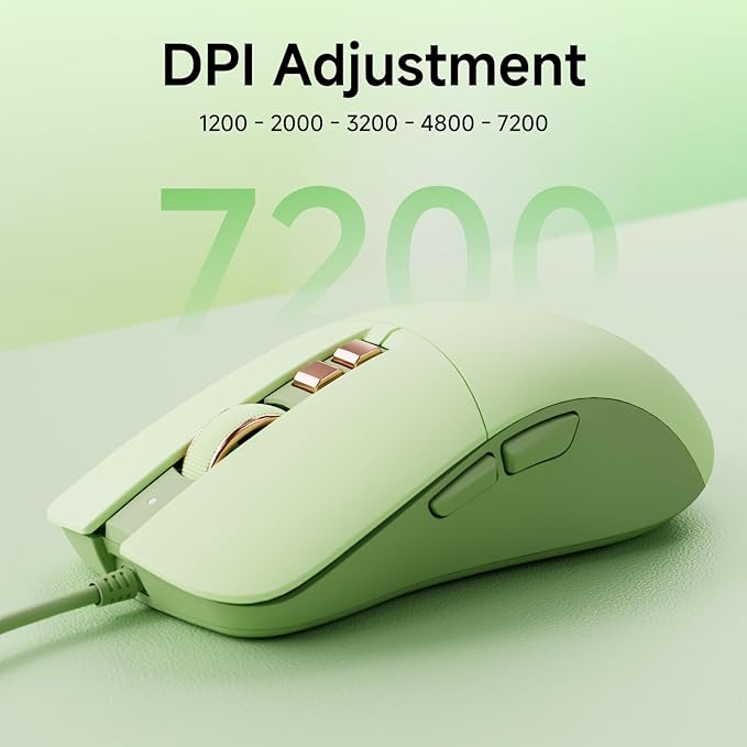 EWEADN Wired Typewriterkeyboard and Mouse Combo, Typewriter Style Mechanical Gaming Keyboard,104 Keys Backlit LED Keyboards, Media Control Knob, Wired Keyboard Pink Switch for Windows/Mac/PC-Green-DeskLoop Office