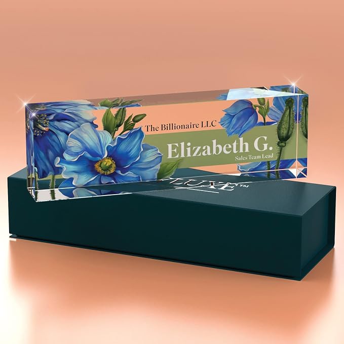 Personalized Name Plate, Custom Name Plates, 2 x 8 Inches, Thick Crystal-Clear - Image 3