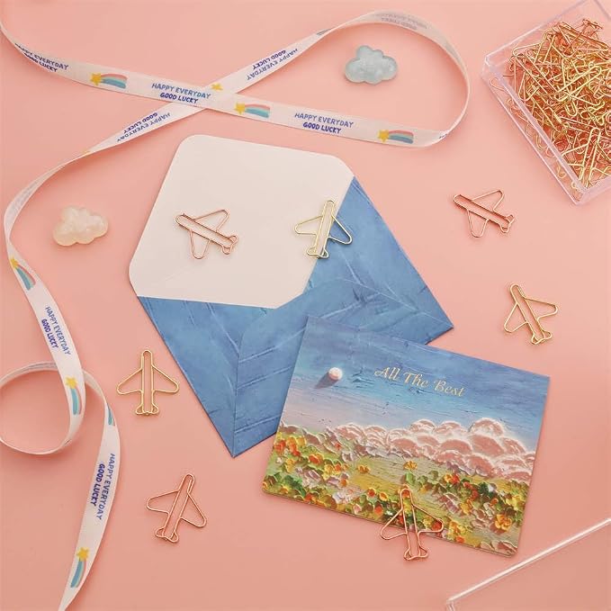 OWLFAVO 40pcs Airplane Shape Paper Clips - Image 3