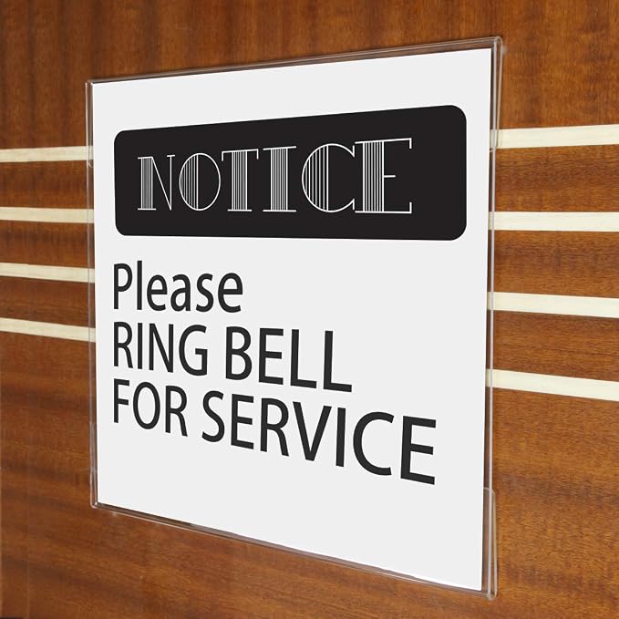 NIUBEE Acrylic Sign Holder 14x11 Inches Horizontal, Restaurant-No Drilling - Image 4