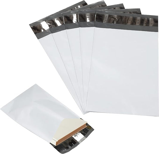 100 Pack Secure Seal White Poly Mailers Shipping Bags by Secure+Seal