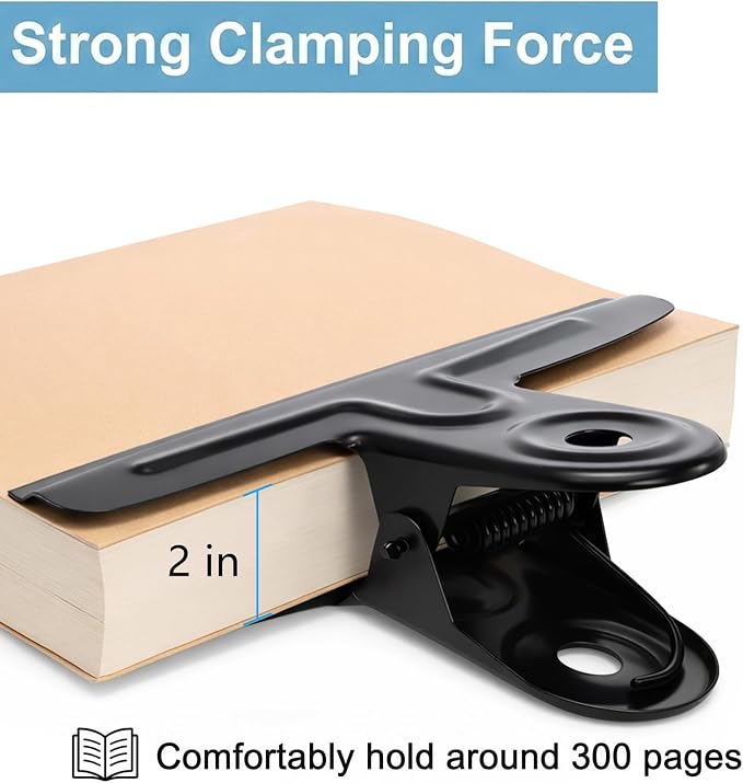 Frcctre 10 Pack Extra Large Bulldog Clips, 7.9 Inches Black Jumbo Stainless - Image 3