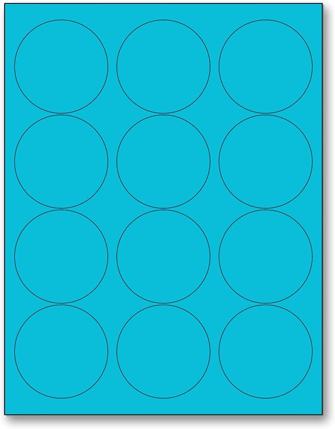 NextDayLabels - 8-1/2 x 11 Neon Color High Light Fluorescent Labels by NextDayLabels