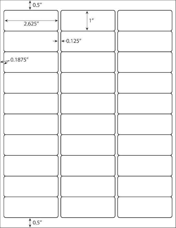 Address Labels for Inkjet Printers 1" x 2-5/8" - Image 2