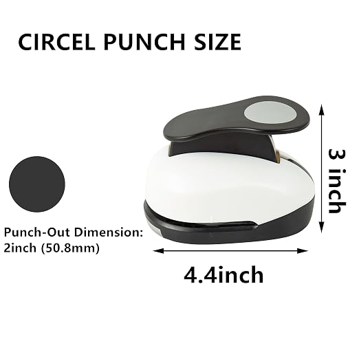 2" inch Hole Punch Circle Cutter Punches Paper Circles Craft Punches Large - Image 4