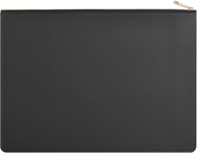 PU Leather A4 File Folder Zipper Document Holder Envelope Folder Case by enyuwlcm