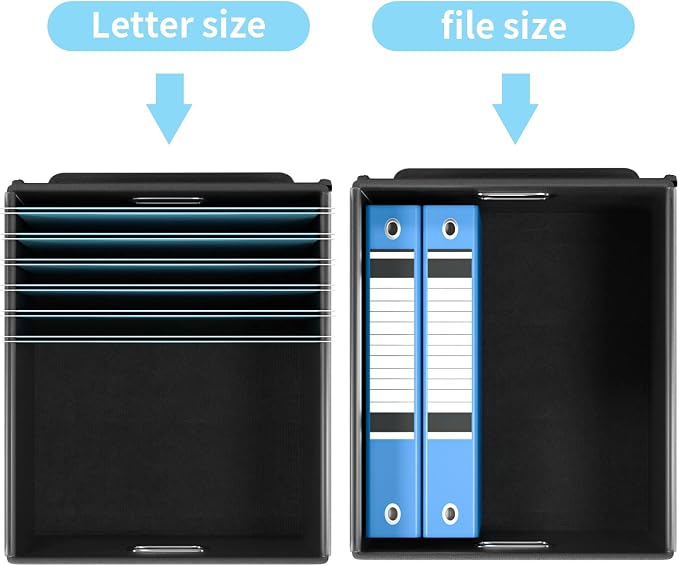 File Organizer Box with Lid, Collapsible File Folder Organizer - Image 4