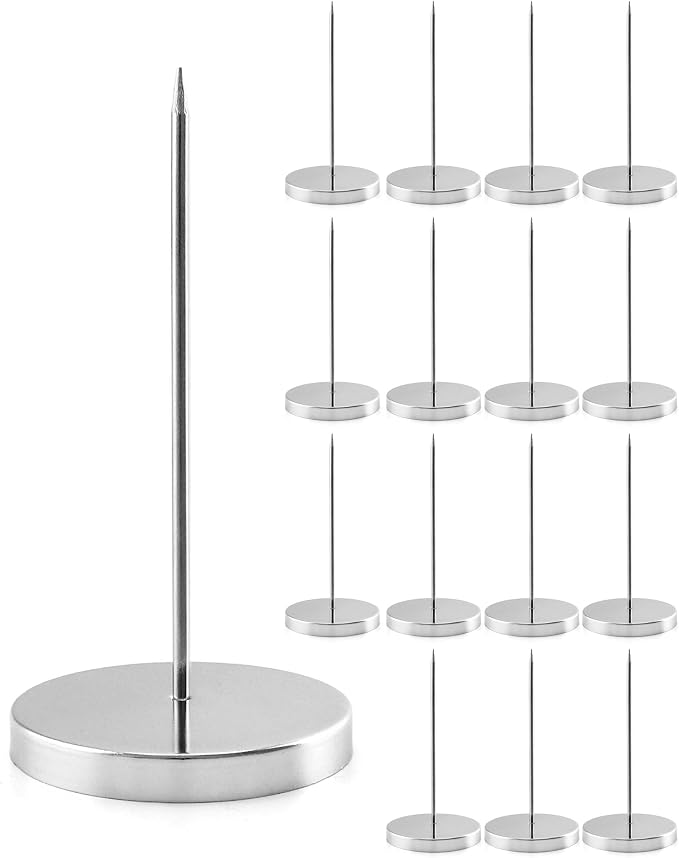 QWORK Desk Receipt Holder, 16 Pack Spike Stick Receipts Check Bill Fork - Image 8
