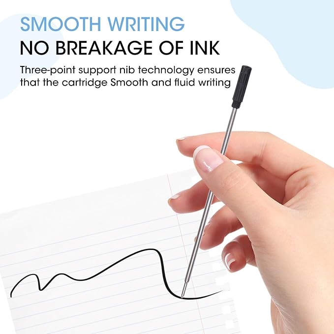 0.7 mm Ballpoint Ink Twist Pen Refills, Stationery Compatible - Image 4