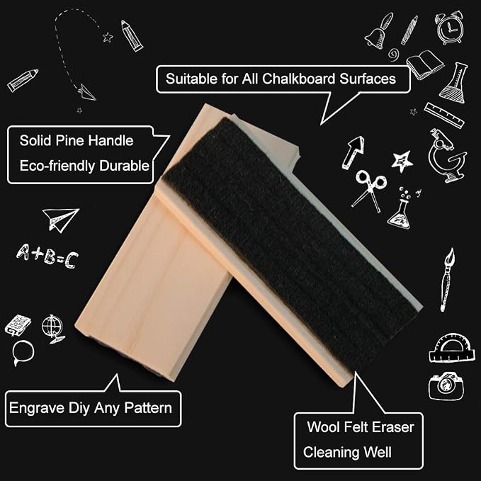 Uncle Paul Pine Wood Felt Campus Style Eraser - Image 4