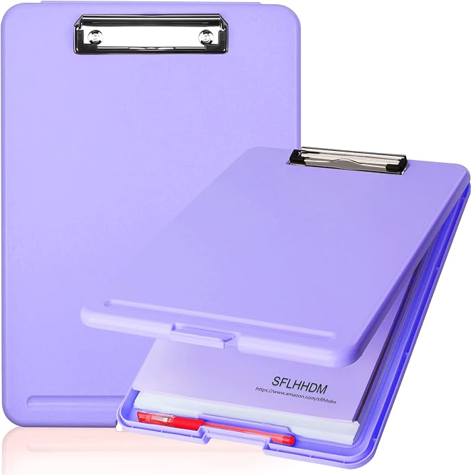 Clipboard with Storage, Storage Clipboard with Clip, Clipboards Foldable by SFLHHDM